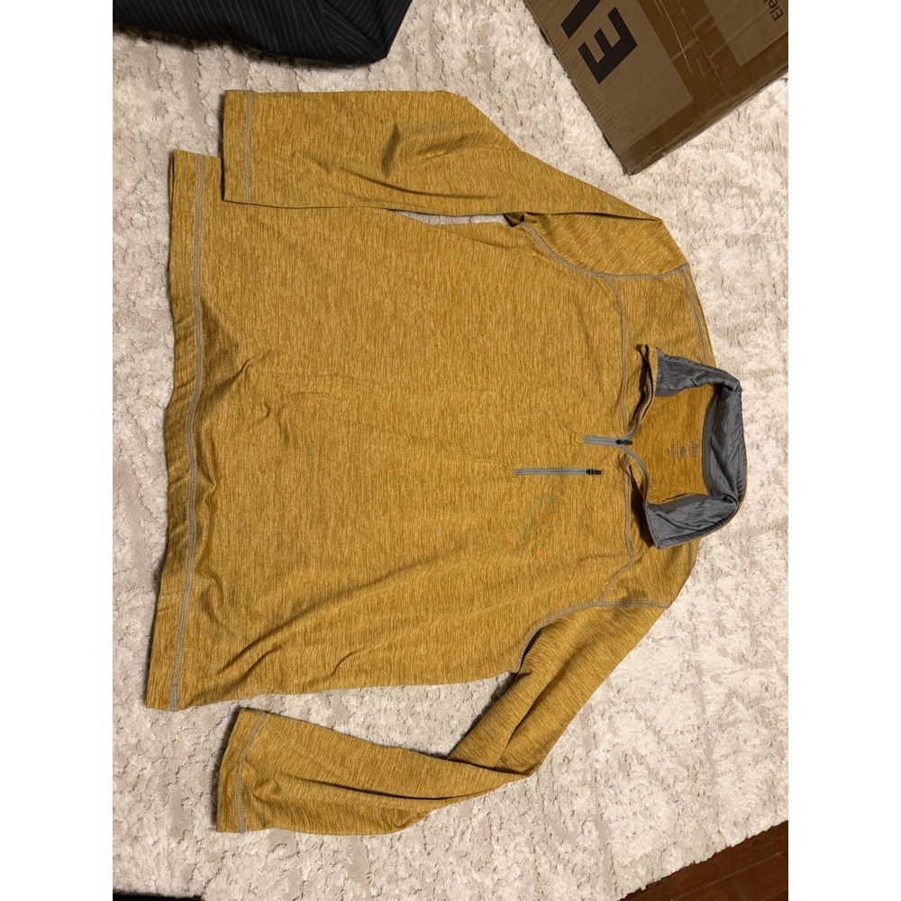 Mens xL GH Bass 1/4 Zip Explorer Pullover Mustard Yellow